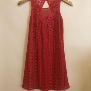 Red/coral summer dress